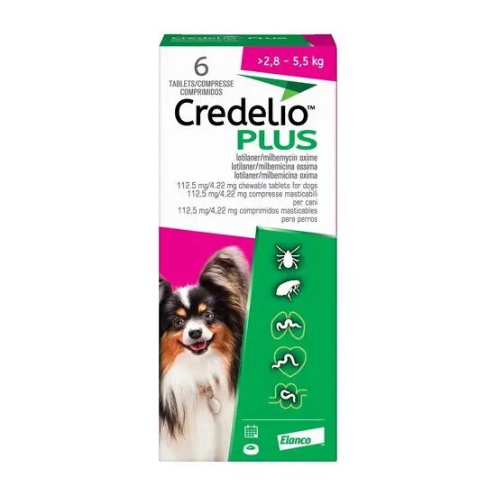 Credelio Plus 112.5 Mg 2.8 - 5.5 Kg 3 Tbl
