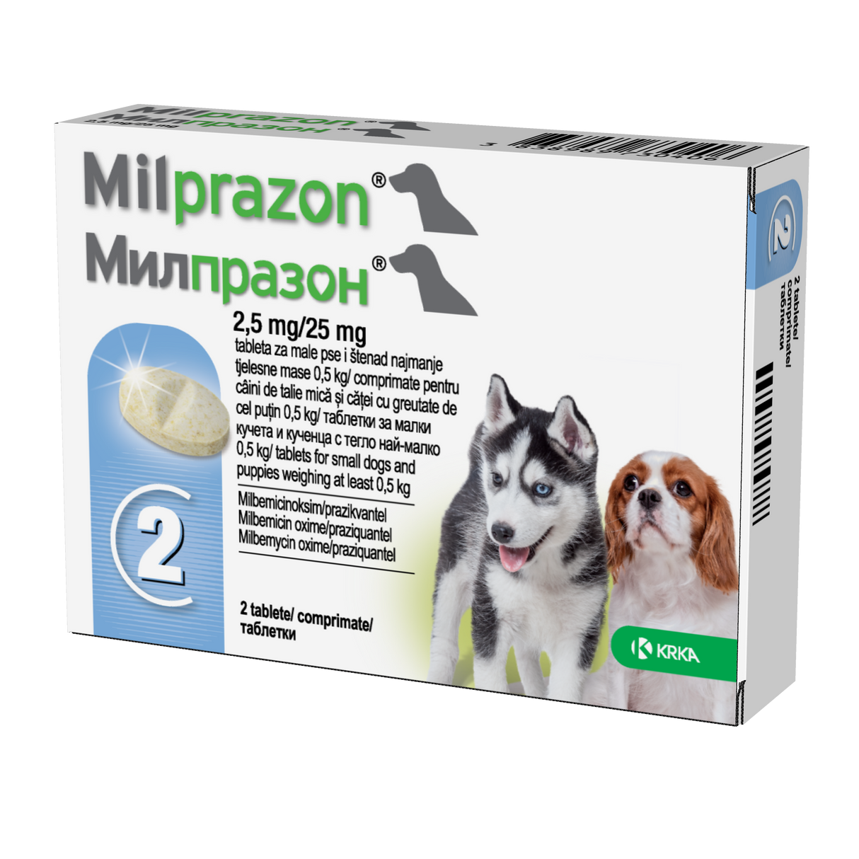 Milprazon caini 2,5mg/25mg *2cpr