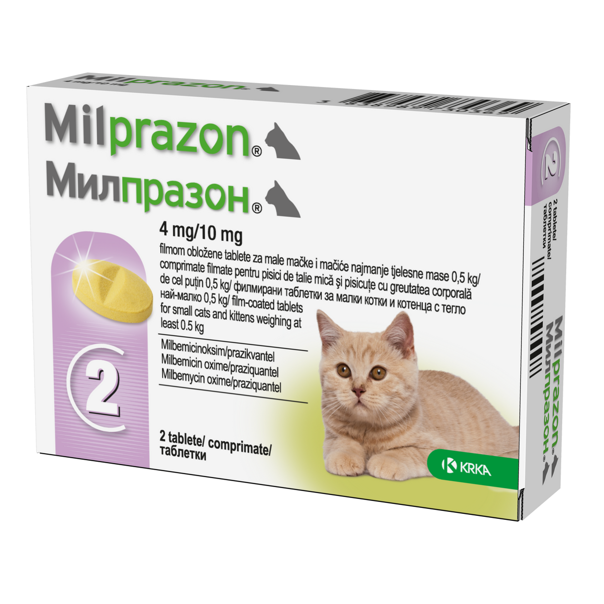 Milprazon pisici 4mg/10mg *2cpr
